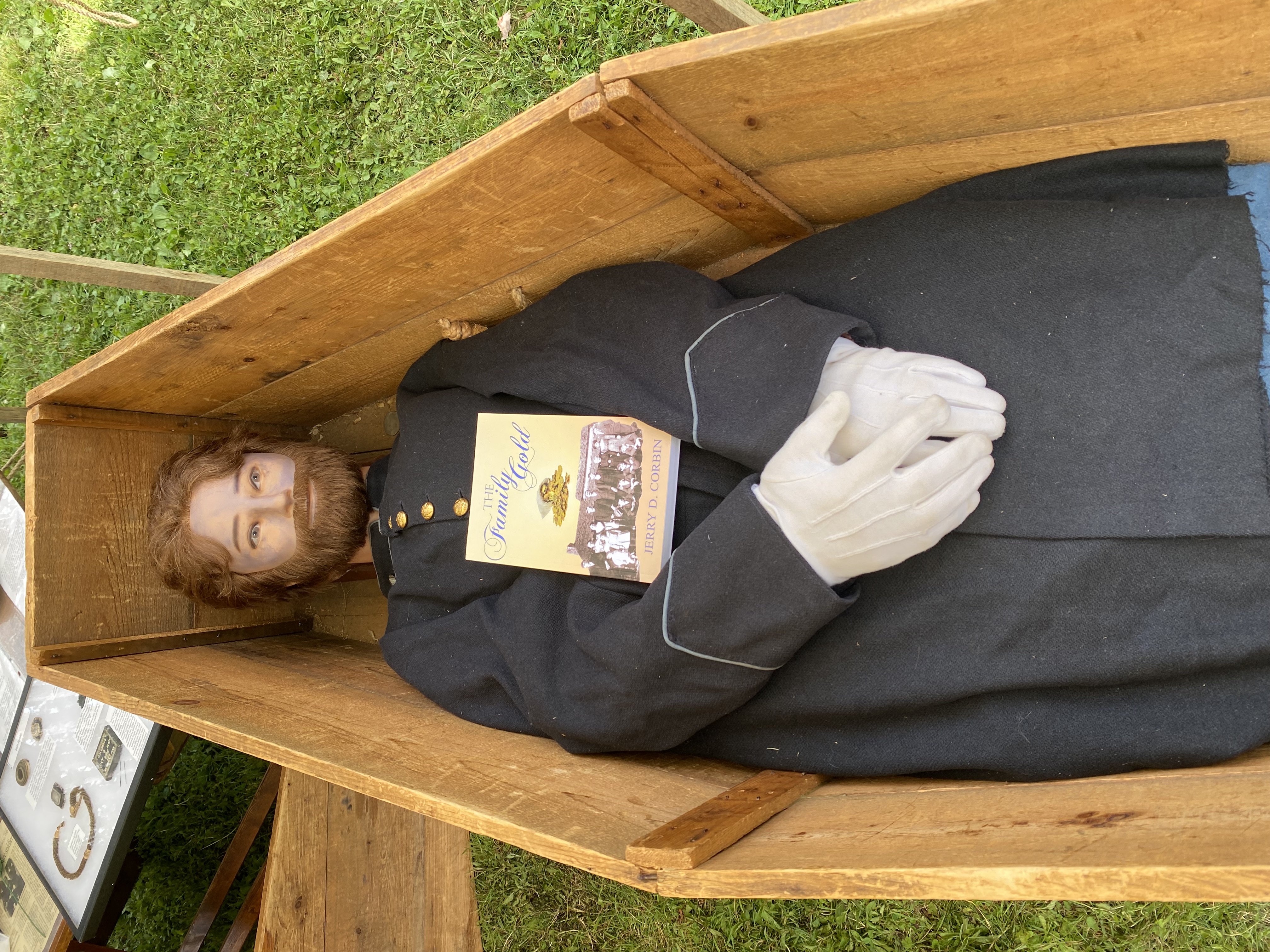 The Family Gold displayed at a Civil War reenactment