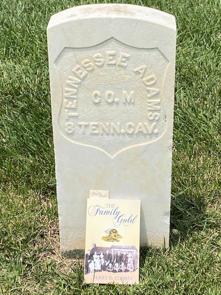 The Family Gold at the grave of Tennessee Adams